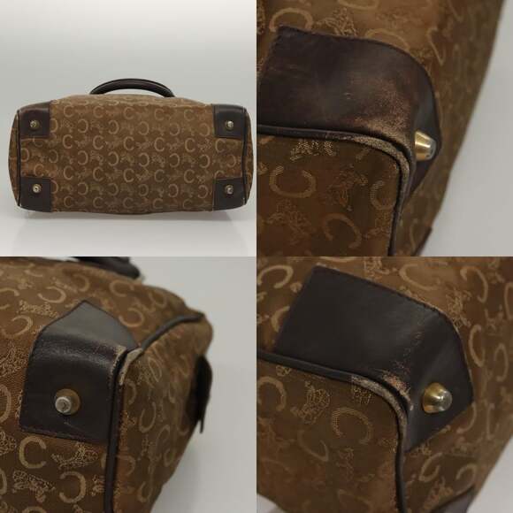 CELINE C Sulky Hand Bag Canvas Brown Gold - Picture 10 of 13